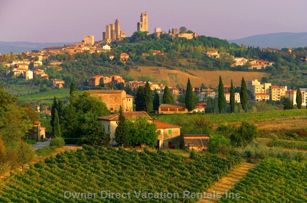 2-Bedroom apartment in an exclusive farmhouse with wonderful view on San Gimignano, ID#202964