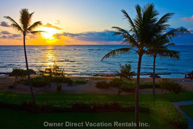 Spectacular Waipouli Beach Resort Direct Whitewater Oceanfront Condo - Kauai Vacation Rental, ID#201231